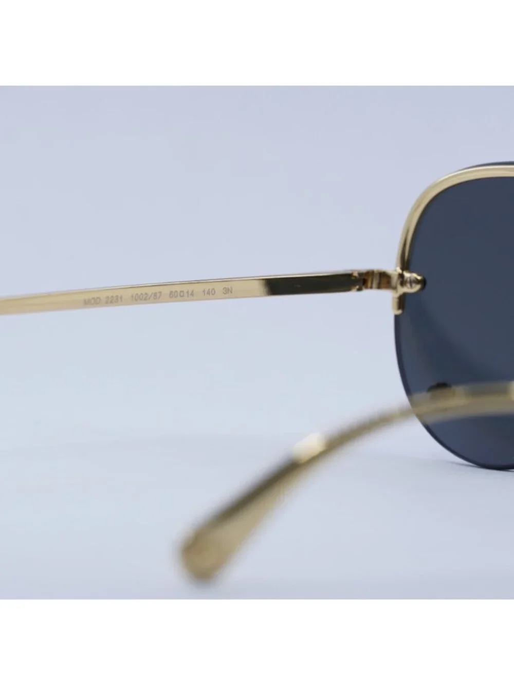 Versace VE2231 100287 Sunglasses Gold Aviator Frame, Grey Lenses